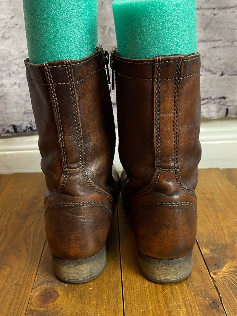 Steve Madden Womens size 6.5 Troopa brown leather lace up boots - Picture 4 of 9